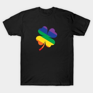 Rainbow St Patrick's Day Clover LGBTQ Gay Pride T-Shirt